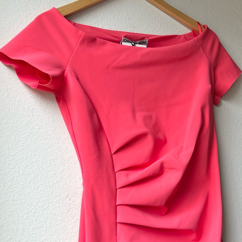 NWT $695 Chiara Boni La Petite Robe Devis Dress in Pink Red Sz 8 - Picture 5 of 16